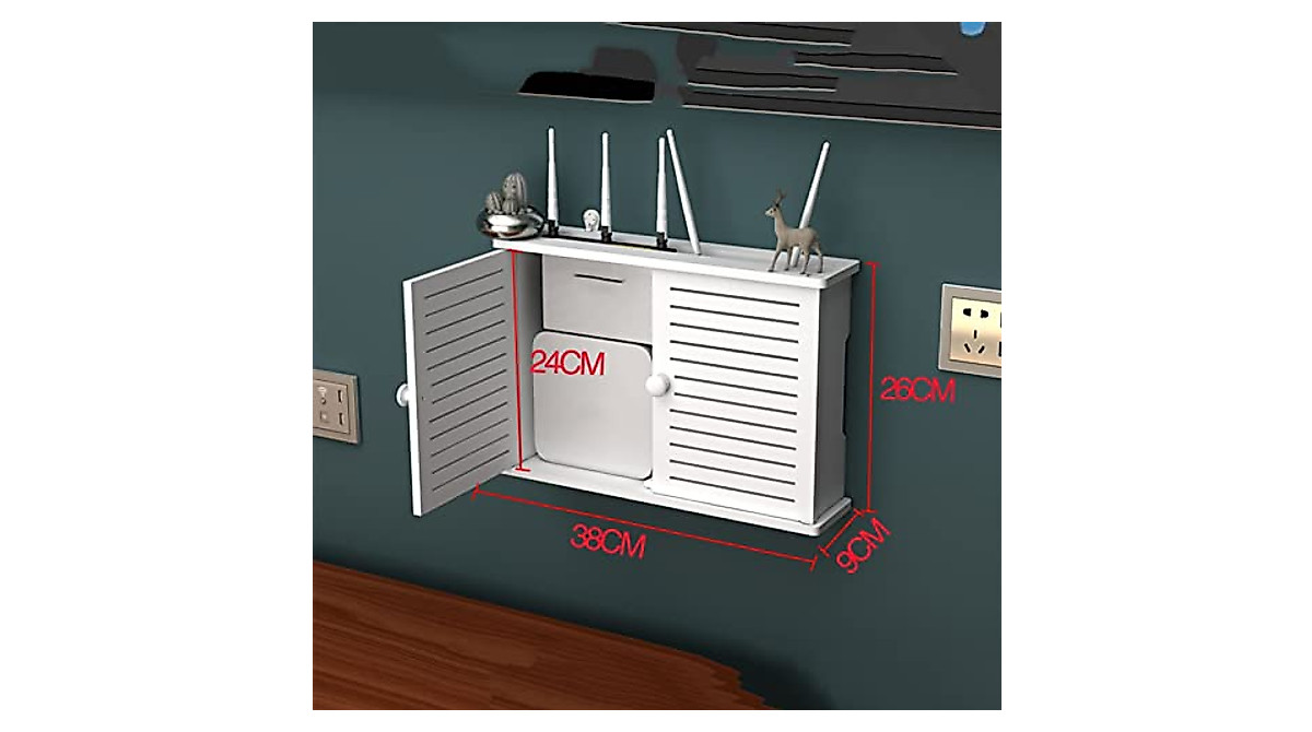 HTTDD Wireless Router Storage Box - Space-Saving Design