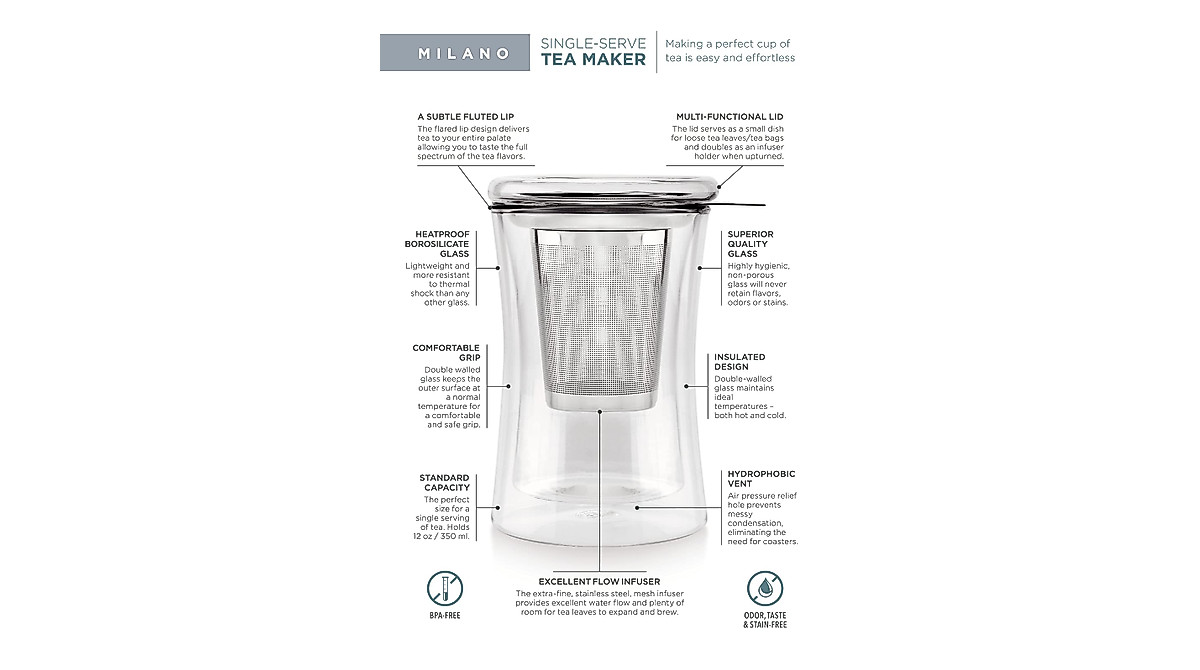 Teabloom Single-Serve Tea Maker: Modern Brewing Cup