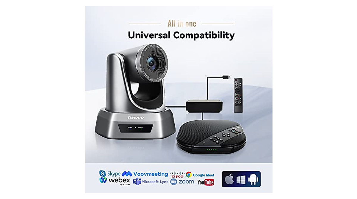 Tenveo PTZ Conference Camera 10X Zoom 1080p Full HD USB Webcam