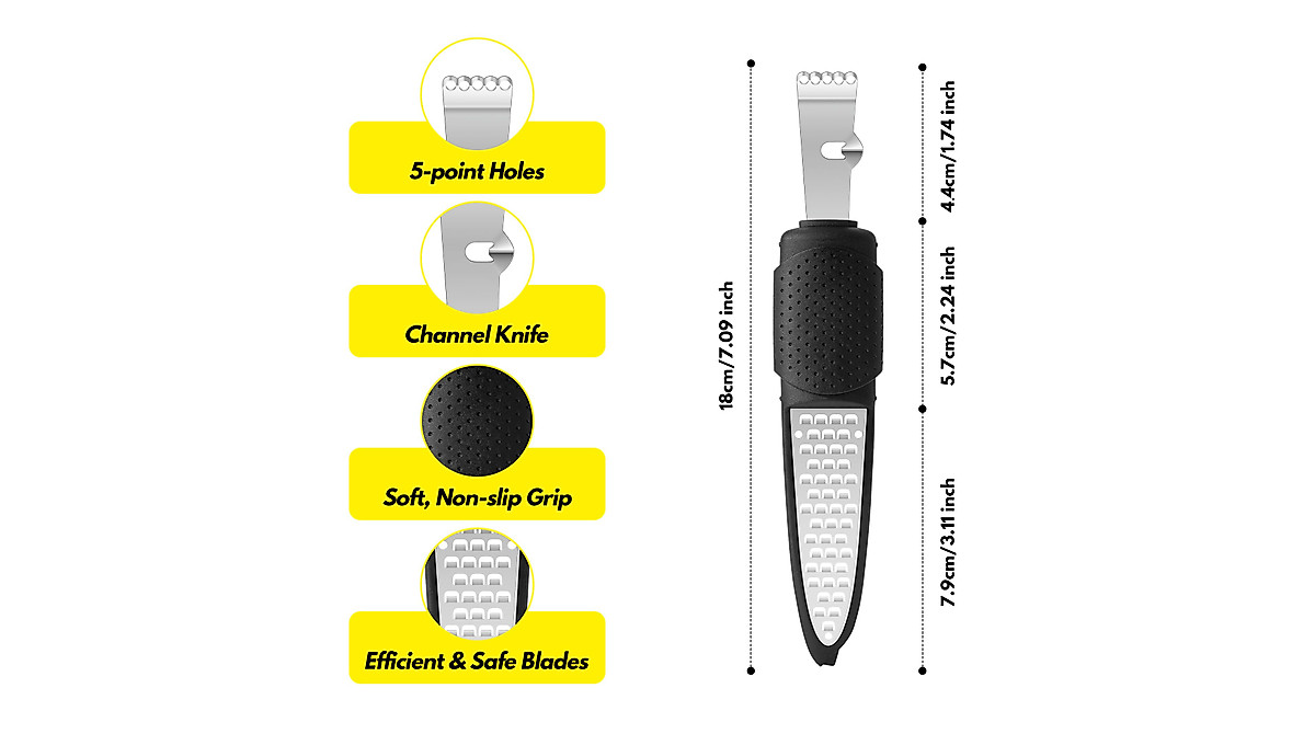 Rainspire Lemon Zester Tool - 2-in-1 Citrus Excellence