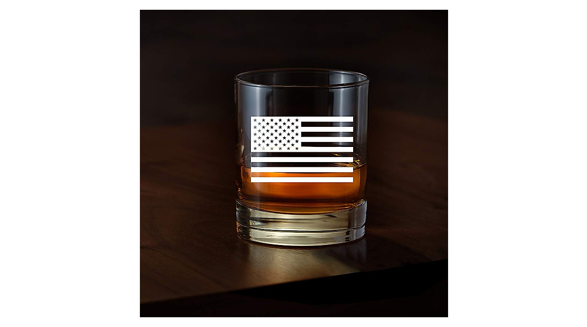 AGMdesign, American Flag Whiskey Glass, Patriotism Glass, Old Glory...