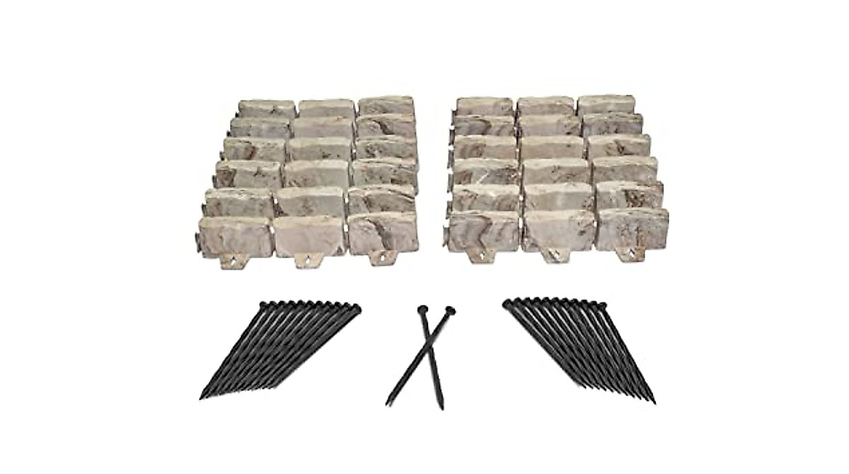 EasyFlex No-Dig Landscape Edging | Stone-Look Garden Border Kit