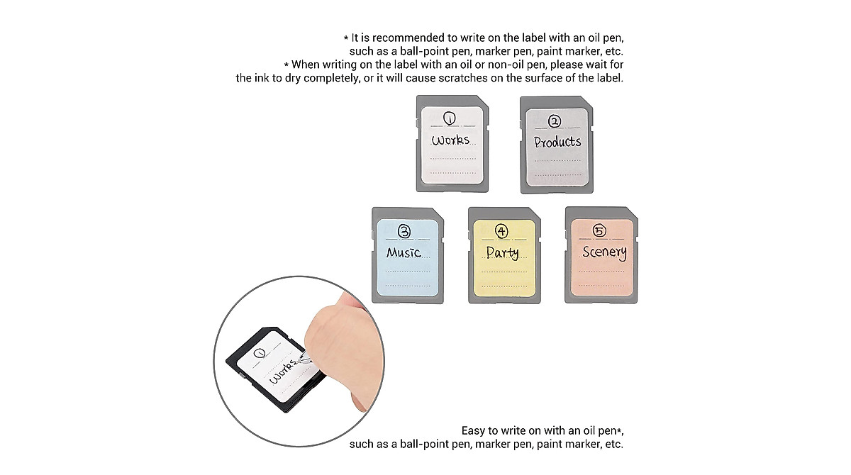 Water-Resistant Memory Card Case with Labels - Keeps Your Cards Safe