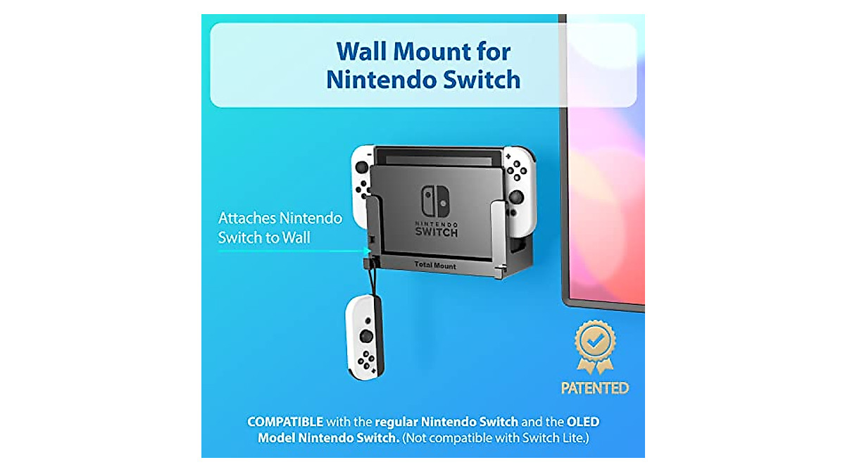 Nintendo Switch Wall Mount by TotalMount - Space-Saving & Secure