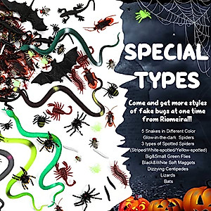Realistic Fake Bugs Bulk - 224 Assorted Plastic Insects Set
