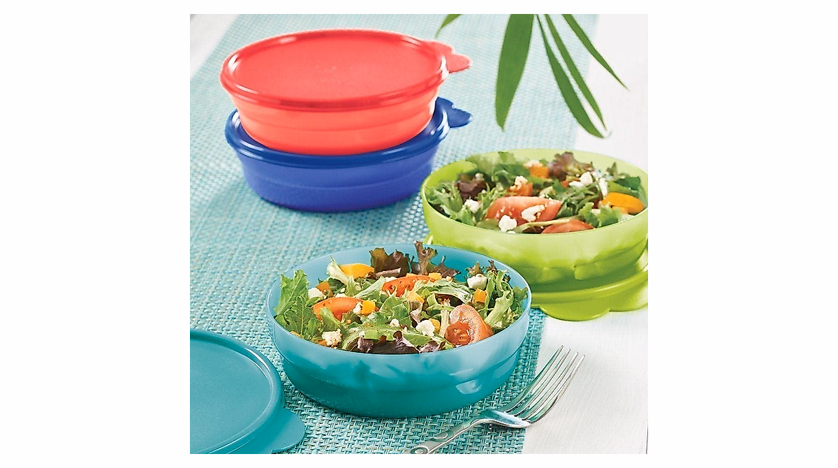 Tupperware Impressions Microwave Cereal Bowls - 4 Pack