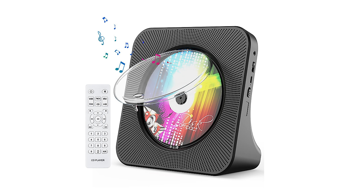 Gueray Portable CD Player with Bluetooth, HiFi Sound & Remote Control