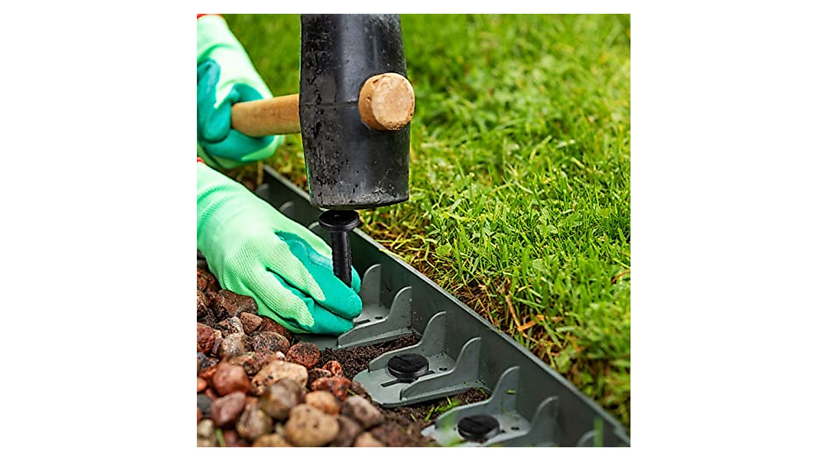 200 Pack 8 Inch Landscape Edging Stakes for Garden & Lawn