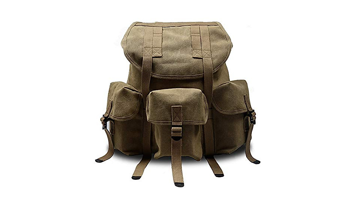 YBRR M14 WW2 Army Style Backpack - Canvas Outdoor Pack