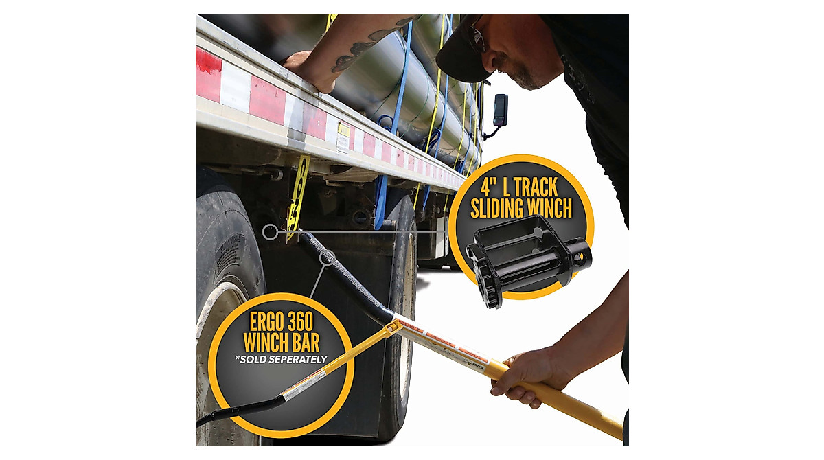 US Cargo Control Sliding Winch for Flatbed Tracks - 5 Pack, 5500 lbs