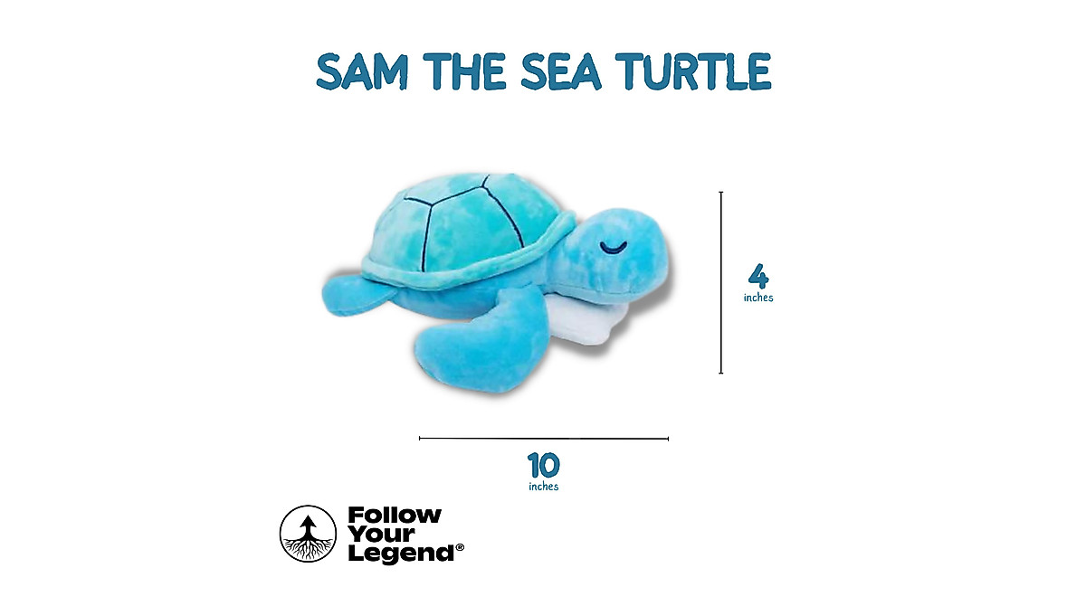 Sam The Sea Turtle Plush - Eco-Friendly & Adorable