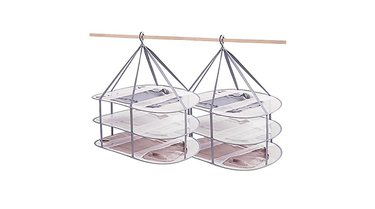 WEISGJA 3 Tier Clothes Drying Rack - Portable & Stackable