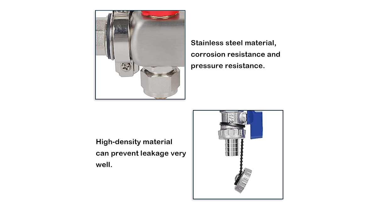 GCCSJ 4 Loops PEX Manifold for Efficient Floor Heating