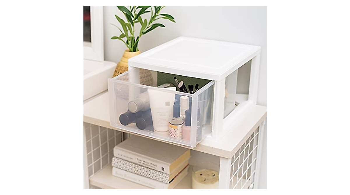 IRIS USA Stacking Drawer 3-Pack for Organized Storage