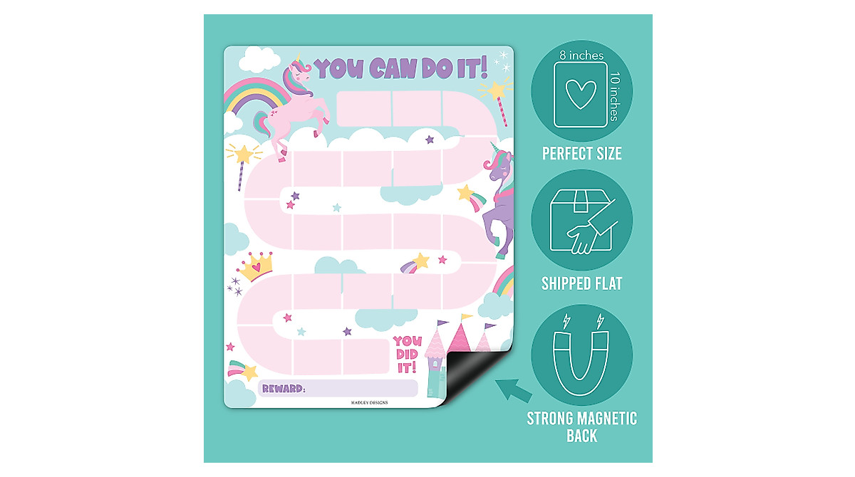 Unicorn Reward Chart for Kids - Fun Behavior Motivation