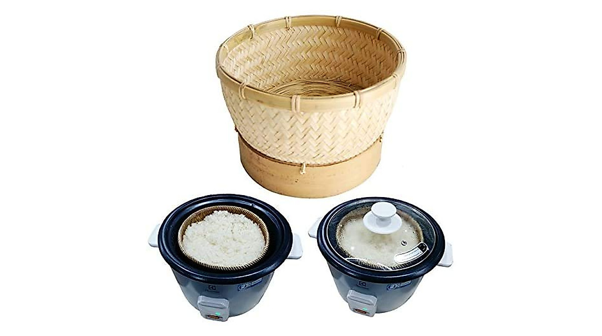 Exotic Art Dine Bamboo Rice Steamer Basket - Easy Sticky Rice Cooking