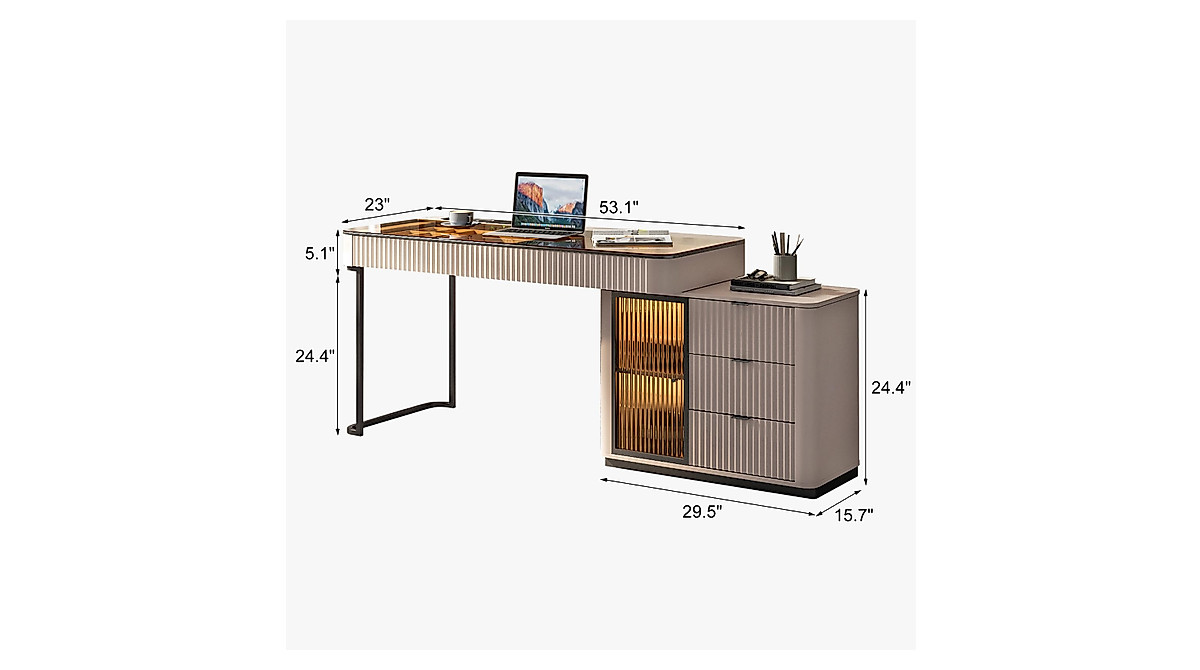 Lartis Office Desk, Very Easy to Assemble，Computer Desk, Home ...