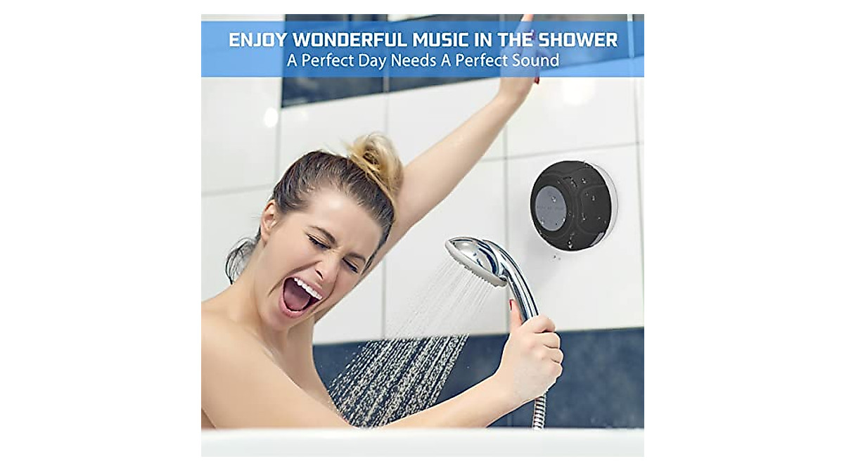 Waterproof Bluetooth Shower Speaker - Wireless & Portable for Outdoors