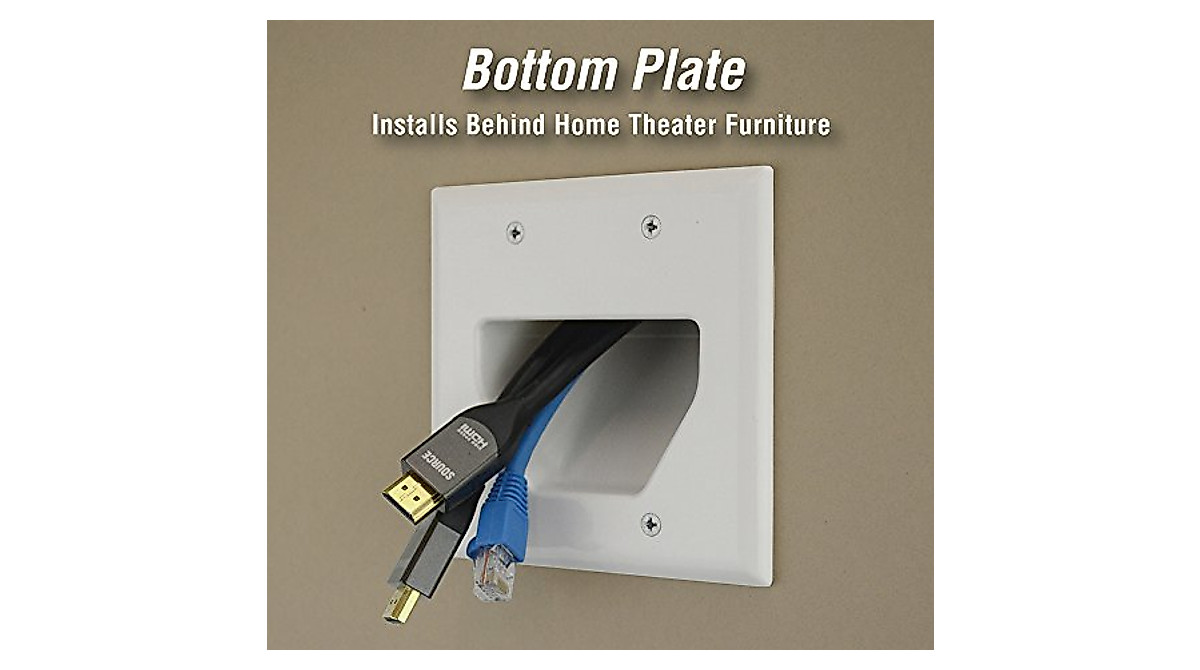 DataComm Flat Panel TV Cable Organizer Kit - White | Hide Cables ...