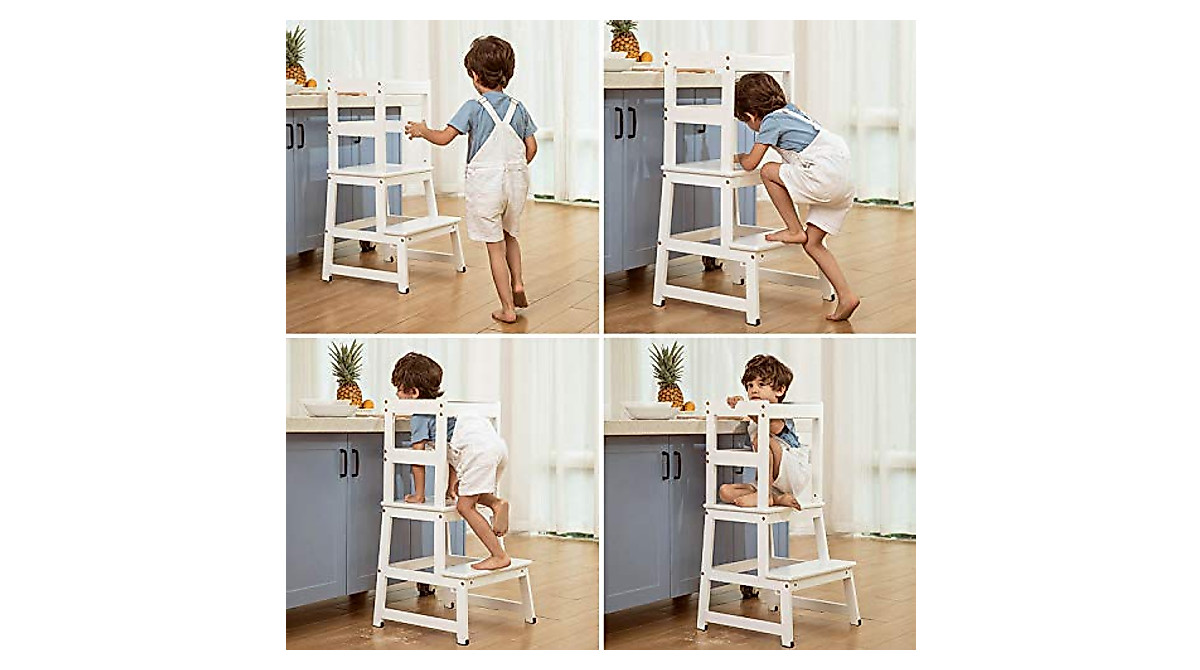 DuDuEase Kids Step Stool - Safe & Fun Kitchen Helper
