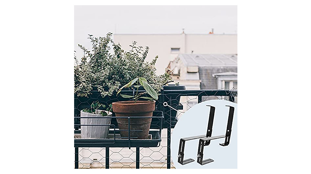 Happyyami Adjustable Railing Hook for Planters and Bird Feeders