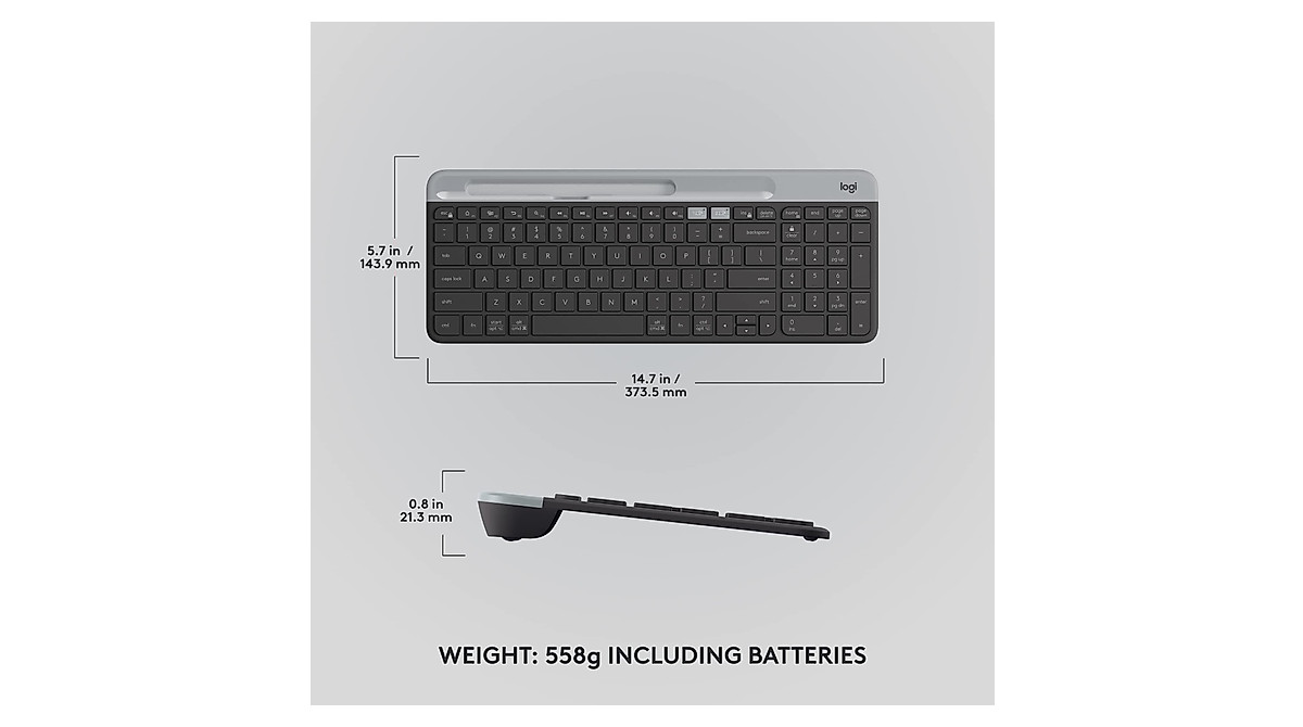 Logitech K585 Multi-Device Wireless Keyboard - Slim & Easy Switch