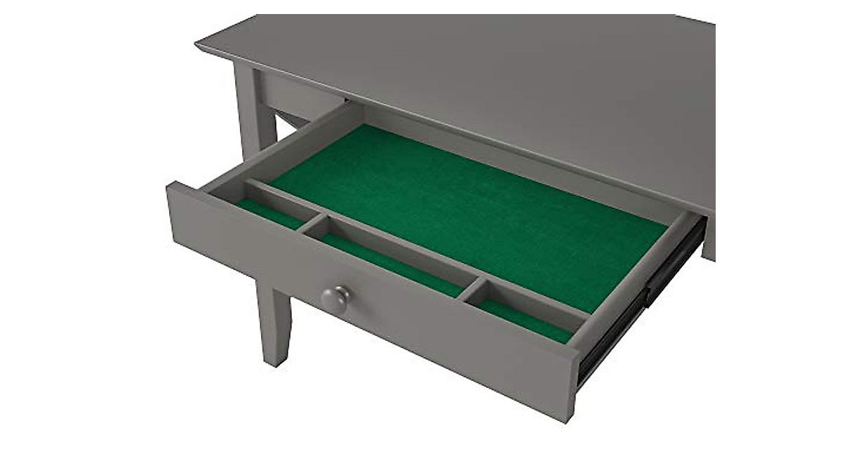 AFI, Lexi Desk With Drawer And Built-in USB Charger, Walnut