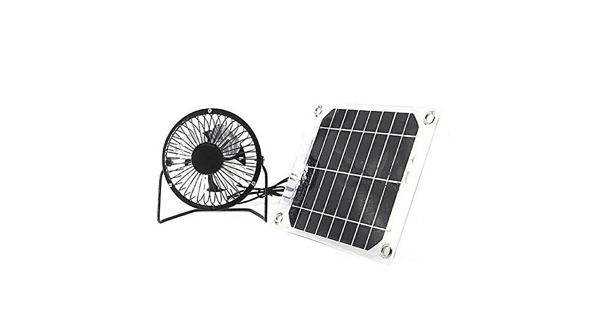 Eco-Friendly 4-Inch Solar Fan for Greenhouse & Home