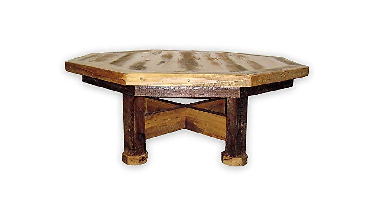 Rustic Barn Wood Octagon Table | Unique Farmhouse Style