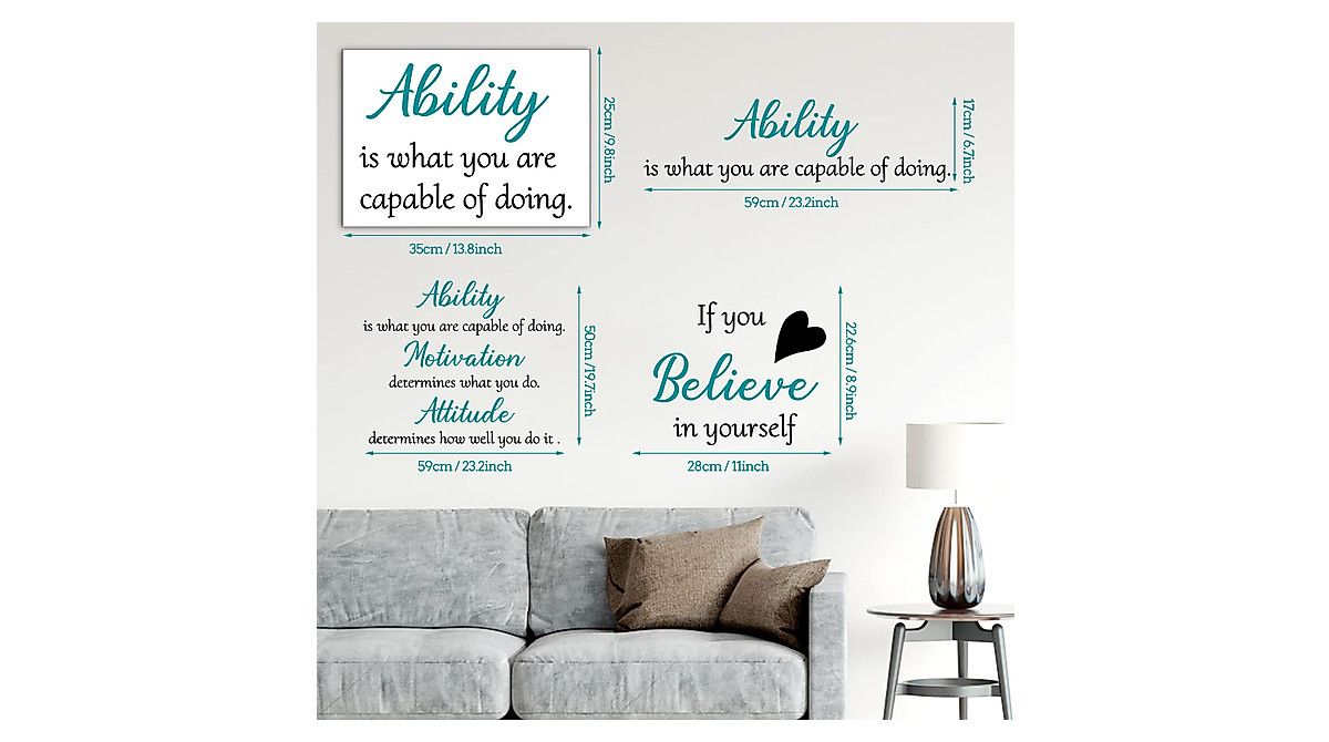Inspirational Vinyl Wall Quotes Stickers for Home & Office