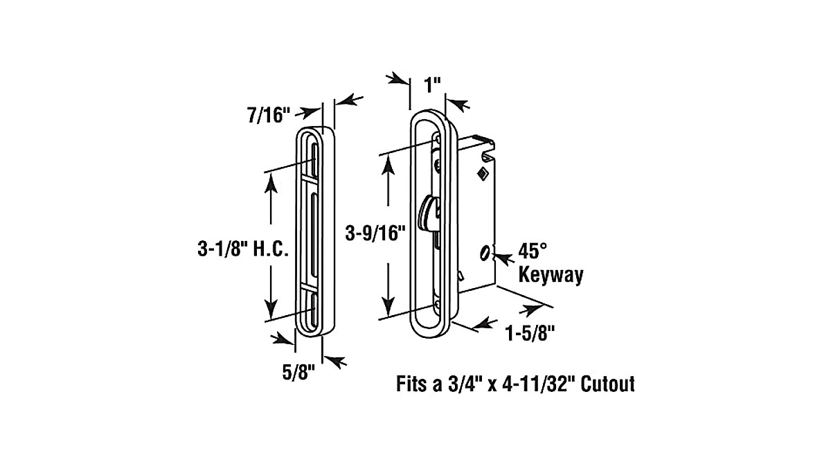 Prime-Line Mortise Lock 3-9/16