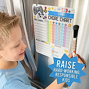 Video Games Magnetic Chore Chart for Kids - Rewards & Fun