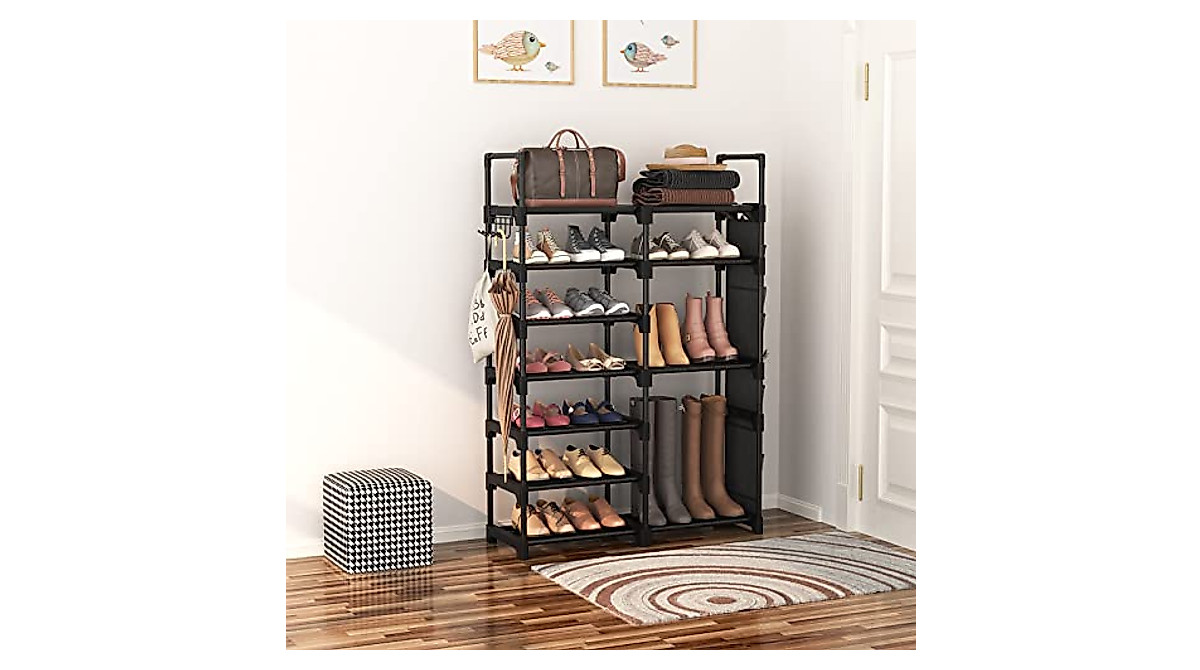 ROJASOP 7-Tier Shoe Rack for Spacious Shoe Storage and Organization