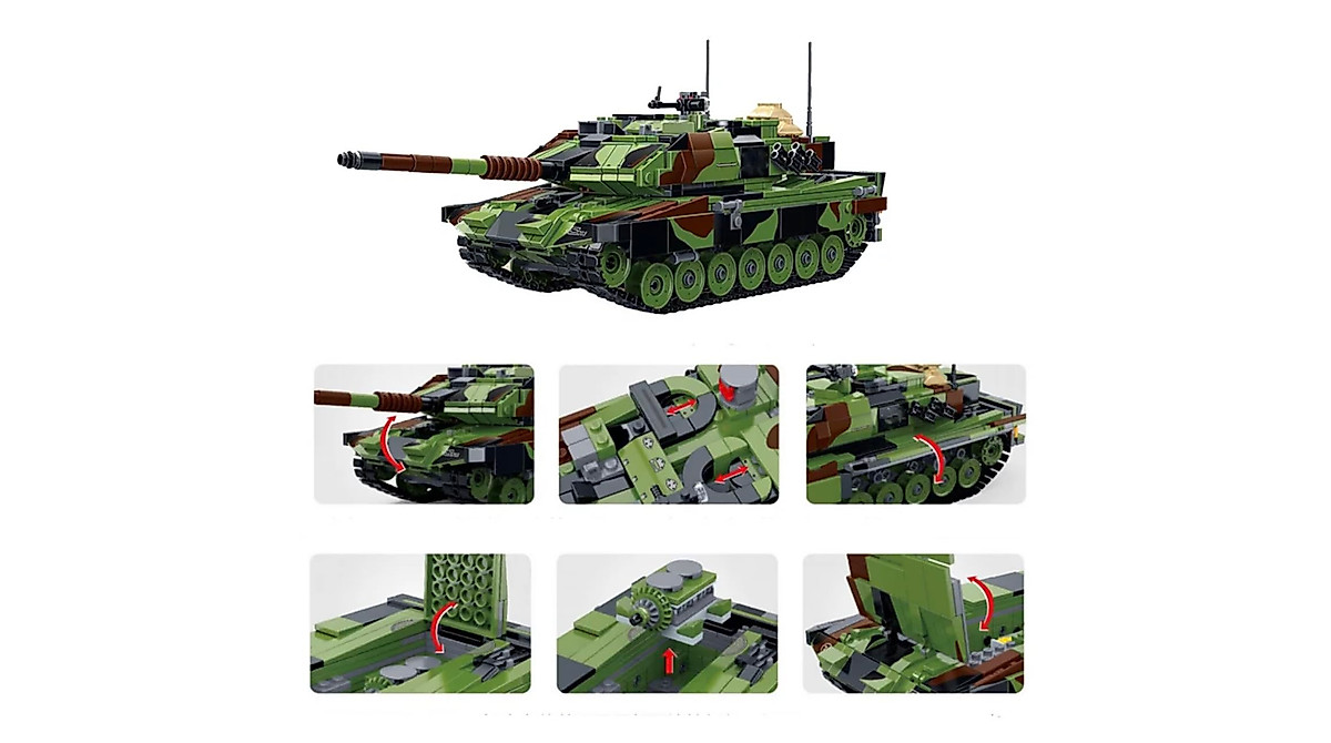 Build the Leopard 2A6 Tank with General Jim's WW2 Military Blocks