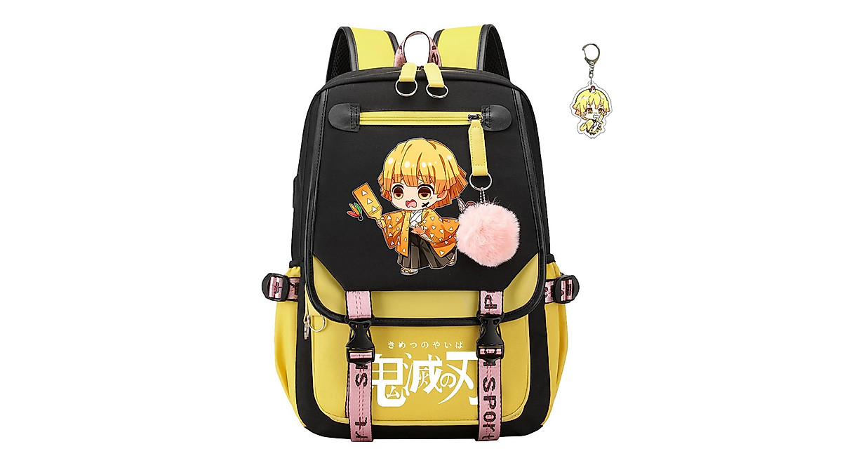Demon Slayer Anime Backpack - USB Charging, Large Capacity