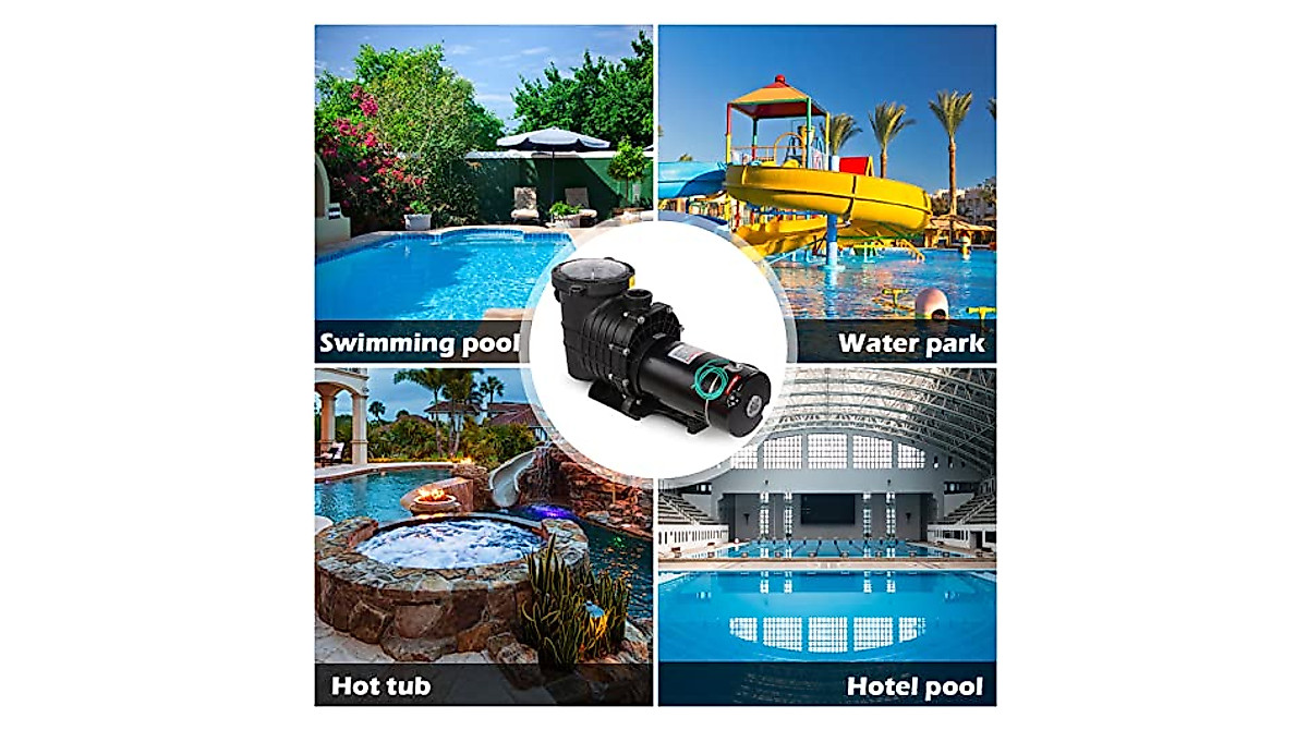 2HP Inground Pool Pump - 6825GPH Dual Voltage Efficiency