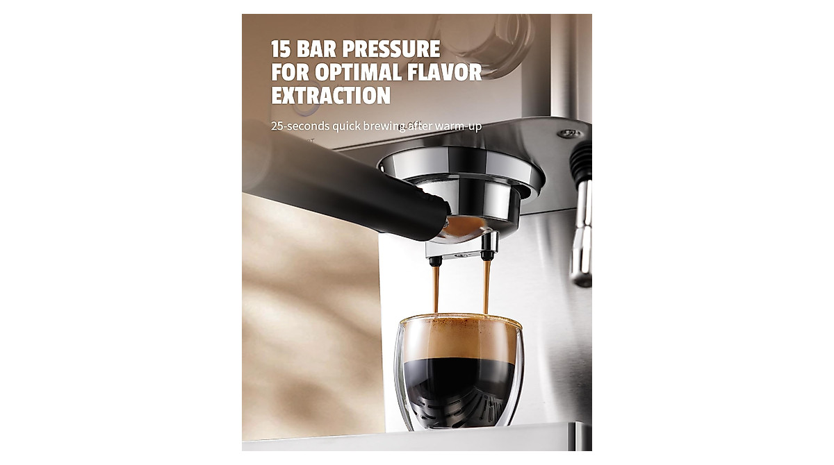SHARDOR 15 Bar Espresso Machine for Home Barista Quality Coffee