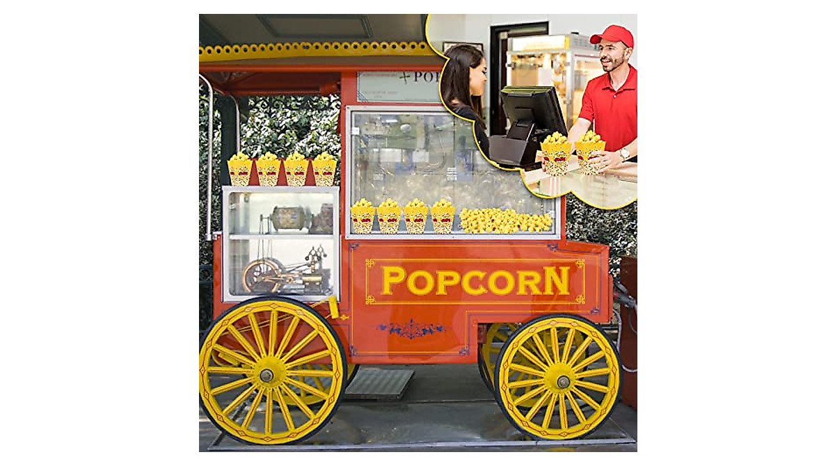 100 Pack Popcorn Boxes for Movie Nights & Parties
