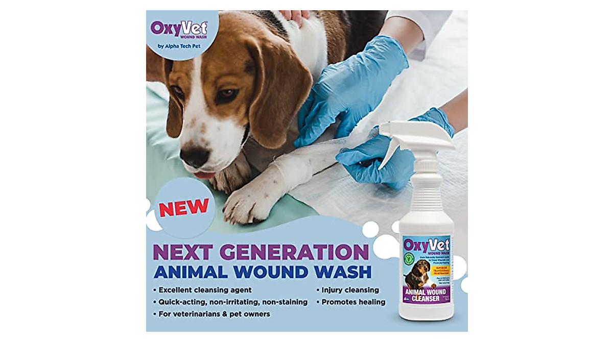 OxyVet Wound Wash for Dogs - Gentle Healing Spray