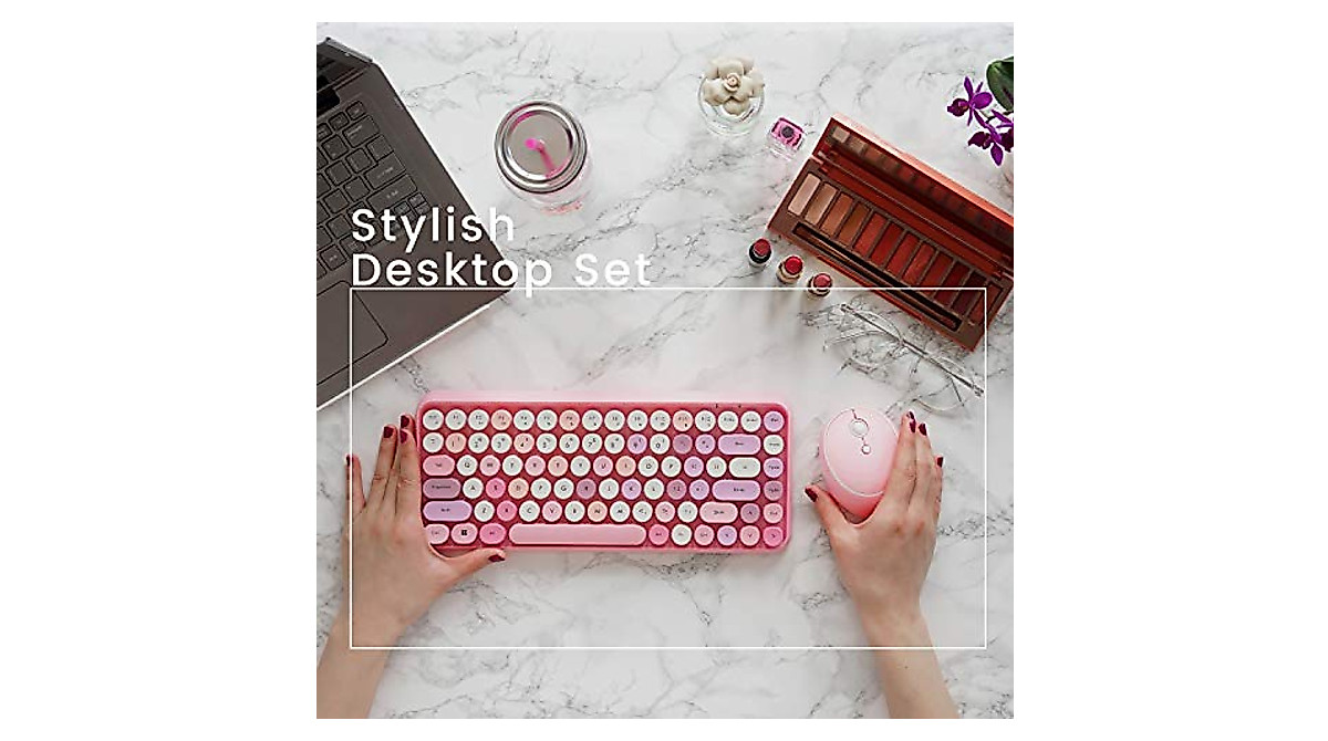 Perixx PERIDUO-713 Wireless Mini Keyboard And Mouse Combo, Retro Round Key Caps Office Supplies Pink A929a7a4 2aea 450d Bda0 00a0998cf57e.906d8f73cf15196cfc409ad4ead8ab72 - View #6