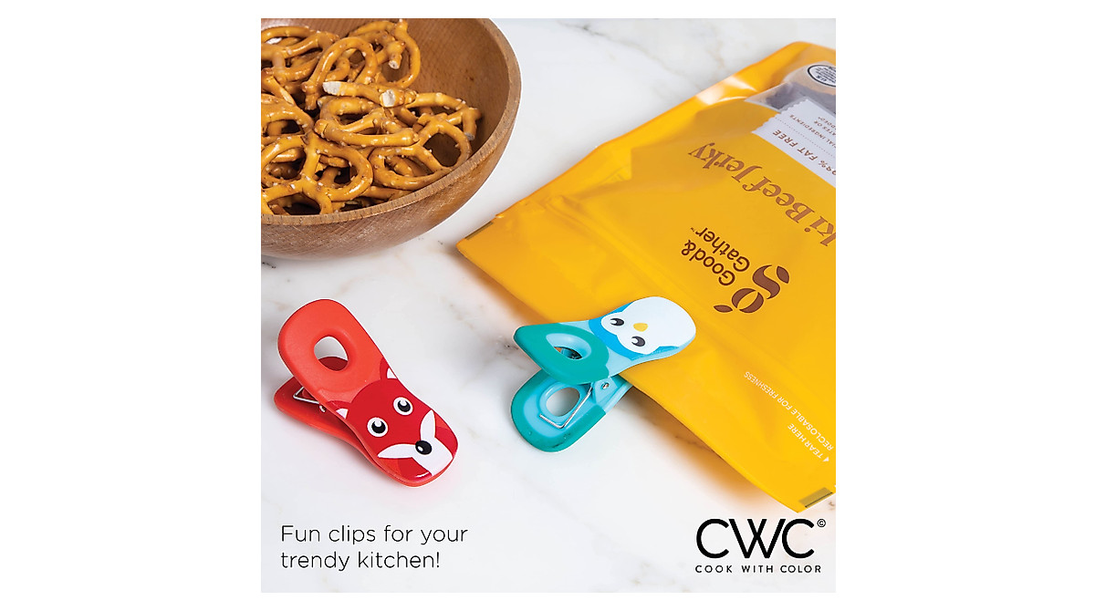 Cook with Color Magnetic Bag Clips - 10 Pack for Fresh Food Storage