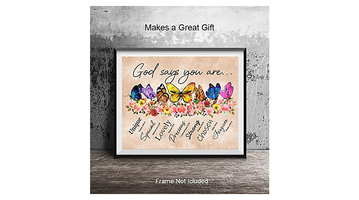 God Says You Are Wall Art - Christian Inspirational Decor for Faith & Home