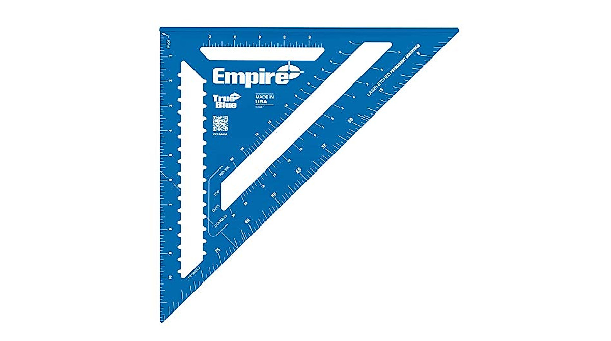 Empire Level Heavy-Duty 12-Inch Hi-Vis Rafter Square for Builders