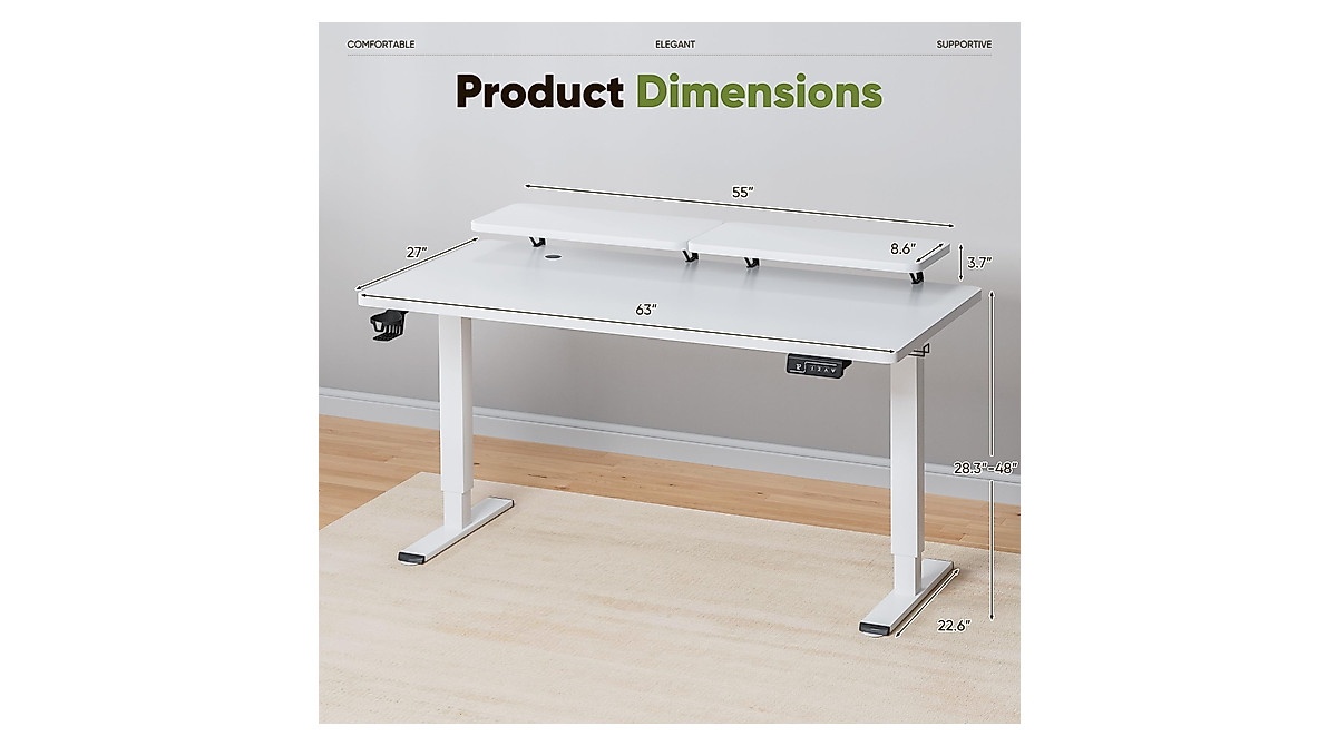 Shahoo Electric Standing Desk - Height Adjustable & Ergonomic