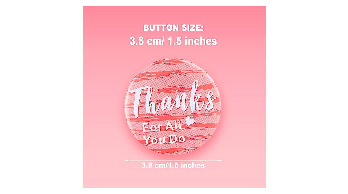 WILLBOND Reward Button Pins - 50 Positive Pins Pack