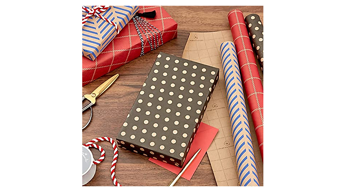 Eco-Friendly Hallmark Wrapping Paper - 3 Rolls