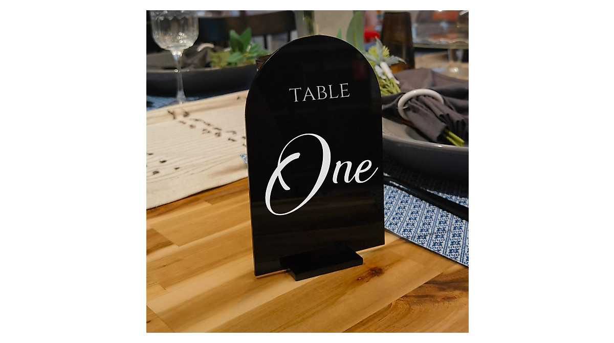 Xinwant 15-Pack Acrylic Table Signs with Stands for Events & Weddings