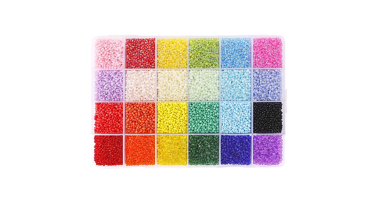 Quefe 26,400-Piece Glass Seed Beads Kit for Jewelry & Crafts