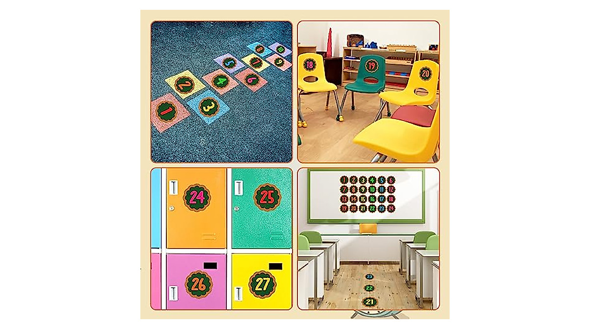 FLYAB Number Spot Markers - Classroom Stickers 36PCS