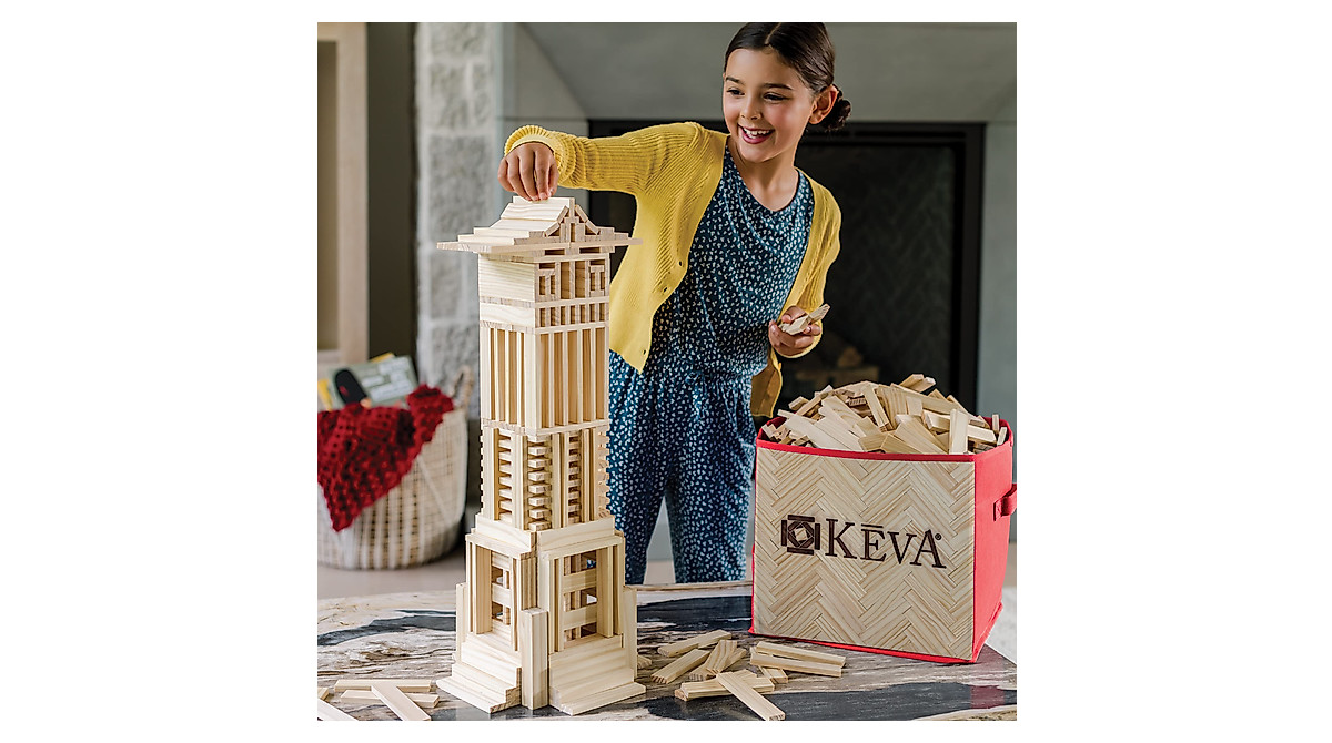 MindWare KEVA Structures 600 Plank Wooden Blocks Set - Build & Learn